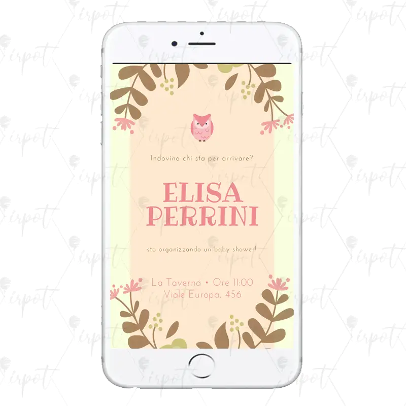 INVITO BABY SHOWER GUFETTO ROSA DIGITALE