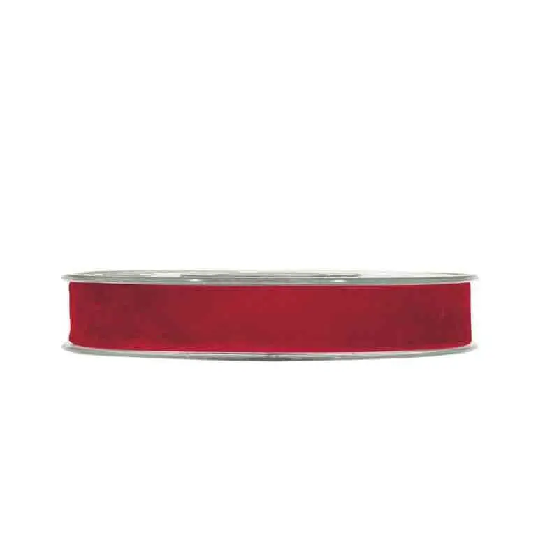 nastro double velvet 15 mm x 7 bordeaux velluto 3066p-24