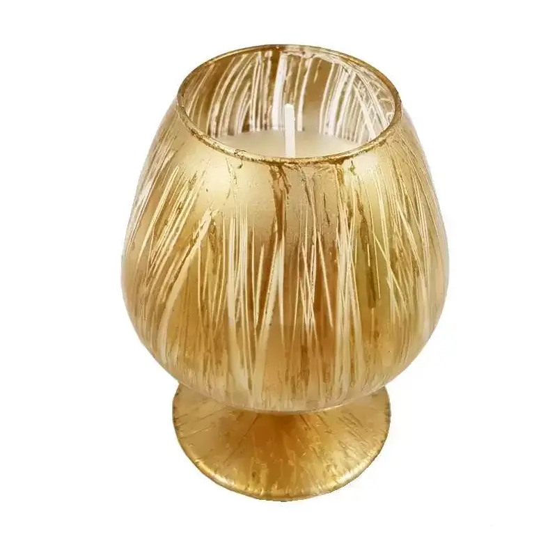 Candela cognac oro marmorizzato