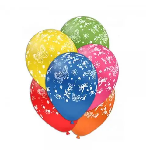 100 Palloncini 11/12 30 cm multicolor globo farfallei GSD110 GLO-97