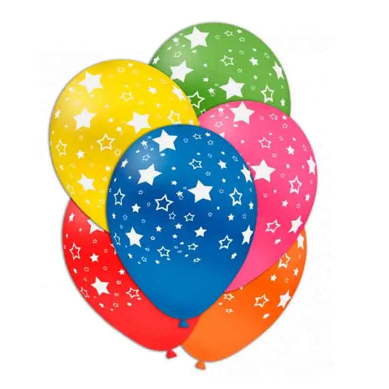 100 Palloncini 11/12 30 cm multicolor globo stelle GSD110 GLO-22