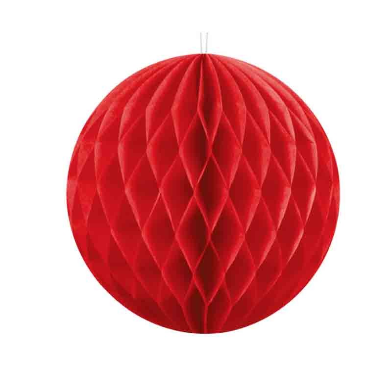 palla in carta Honeycomb Ball rossa nido ape 10 cm KB10-007