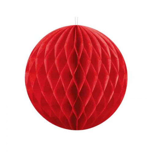 palla in carta Honeycomb Ball rossa nido ape 10 cm KB10-007