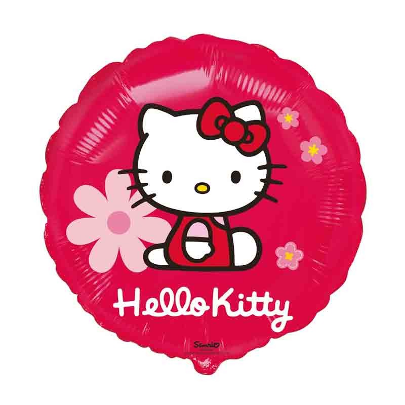 Palloncino foil 18 42 cm Hello Kitty con Fiore 401567