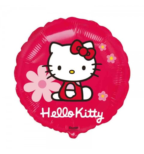 Palloncino foil 18 42 cm Hello Kitty con Fiore 401567