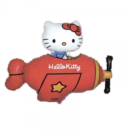 Palloncino foil Hello Kitty su aereo