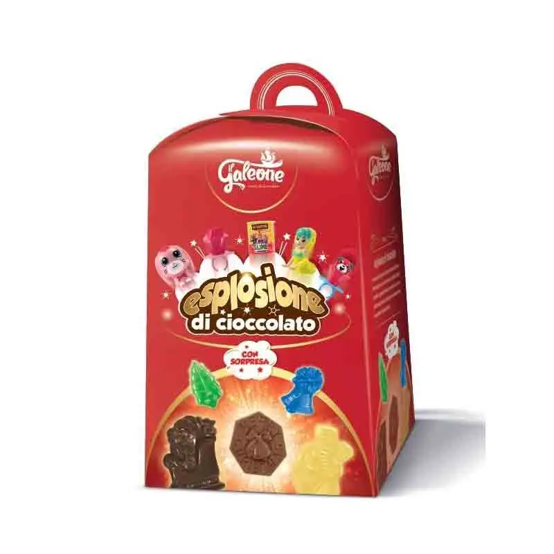 forme assortite di puro cioccolato decorato a mano con sorpresa 40 g
