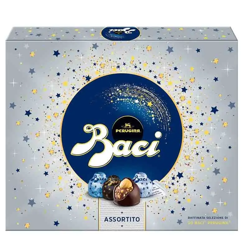baci perugina Cioccolatini Ripieni al Gianduia e Nocciola Intera Scatola Natale 250g