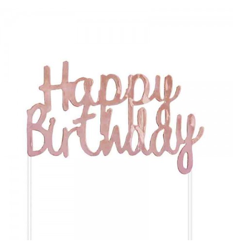 Cake Topper 14 x 11 cm Happy Birthday in carta PF-DPHR