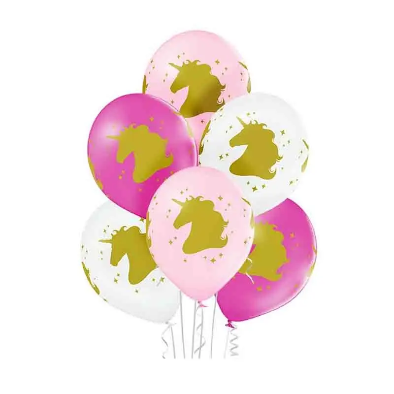 Confezione da 6 palloncini unicorno 12\'\' 30 CM BRN_5000387