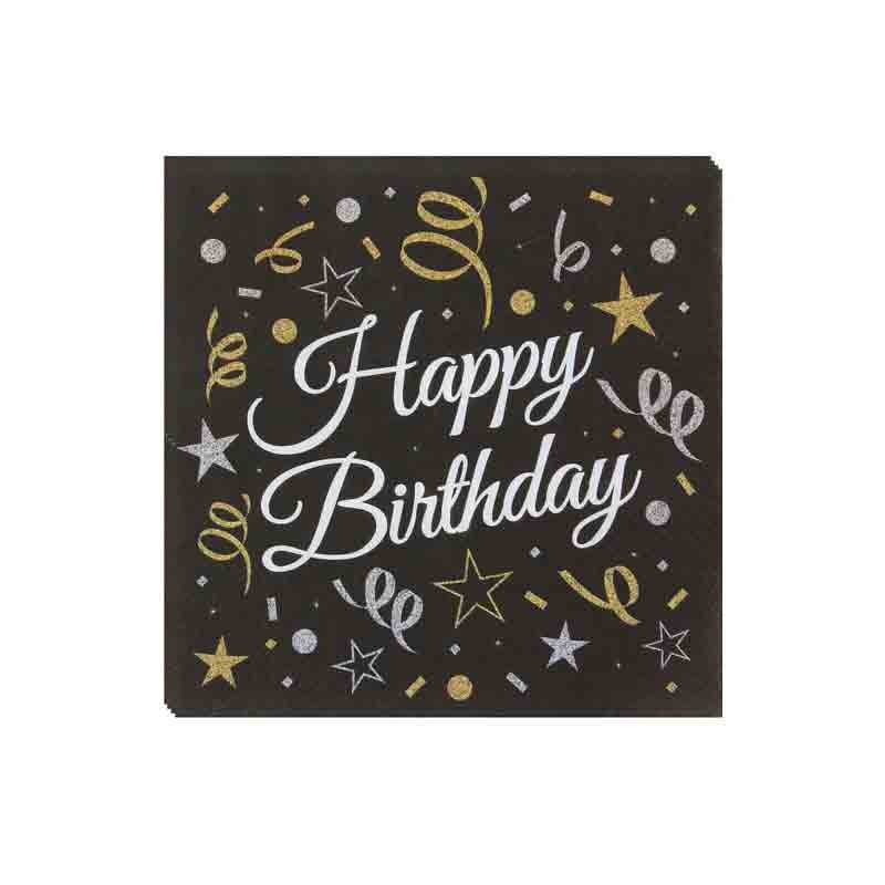 tovaglioli happy birthday B&C 33 x 33 cm 20 pz SP-HBD2
