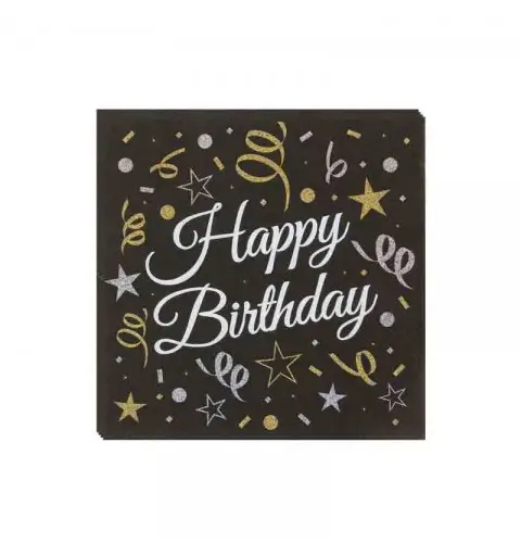 tovaglioli happy birthday B&C 33 x 33 cm 20 pz SP-HBD2