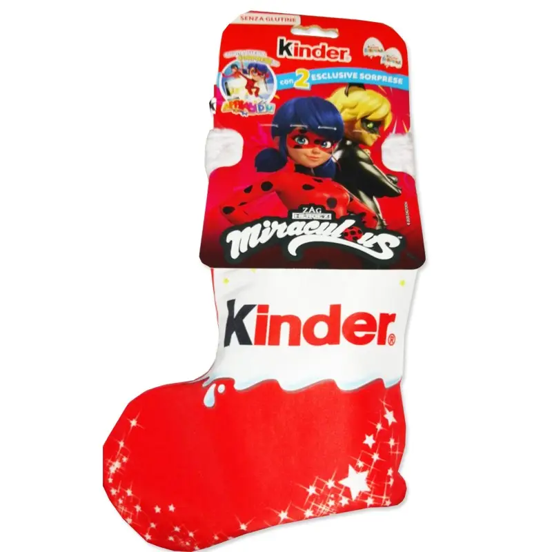 Calza della befana ladybug Kinder Ferrero 7 pezzi 232 g