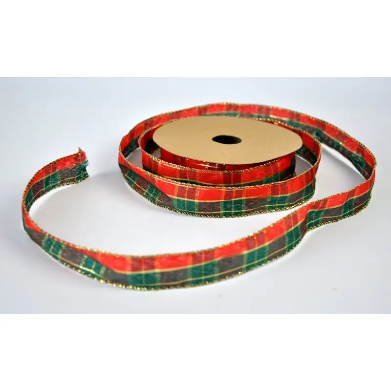 Nastrino tartan brownie 25 mm x 20 mt