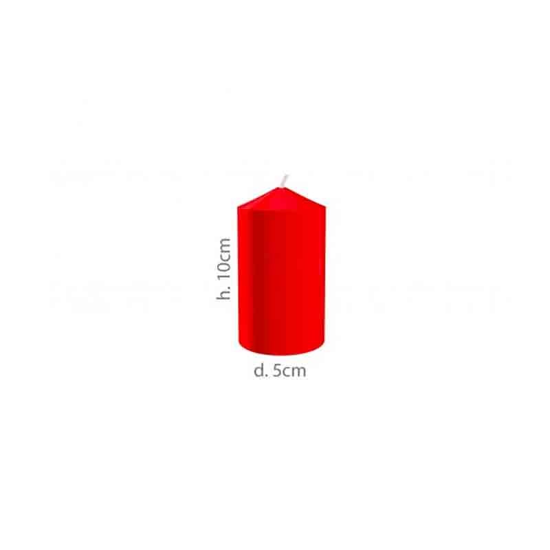 Candela Pillar d.5 x h.10 cm rossa 71278