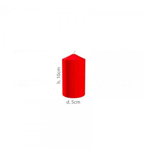 Candela Pillar d.5 x h.10 cm rossa 71278