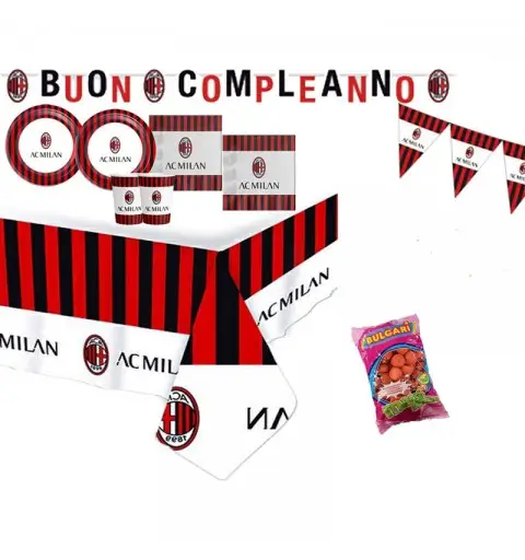 KIT N. 51 AC MILAN - ADDOBBI COMPLEANNO