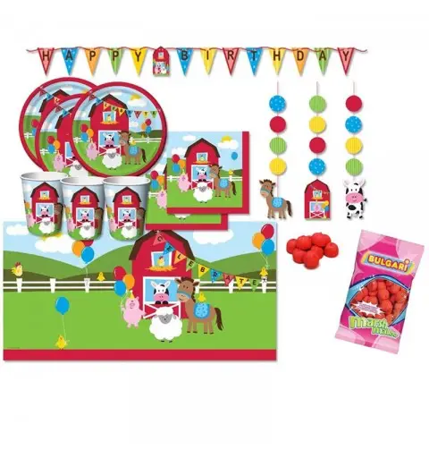 KIT N.51 FATTORIA – SET TAVOLA CON MARSHMALLOW ROSSI