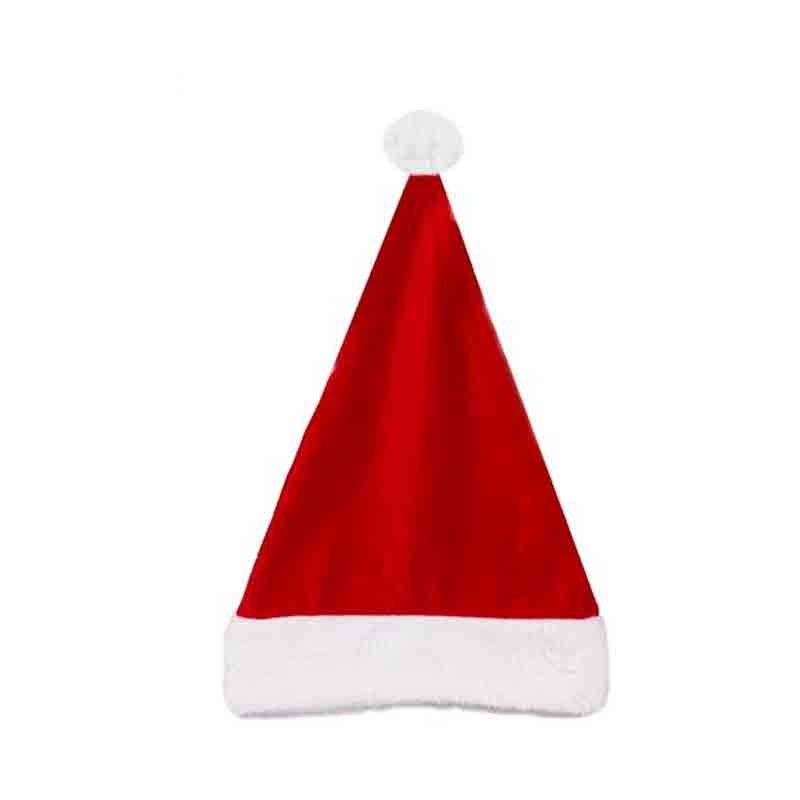 Cappello Babbo Natale Ciniglia Rosso taglia Unica 6N-CAP0013-A