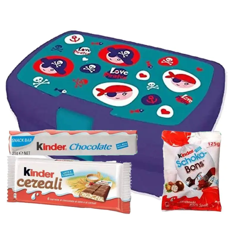 PORTAMERENDA PIRATI CON CIOCCOLATO KINDER