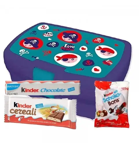 PORTAMERENDA PIRATI CON CIOCCOLATO KINDER