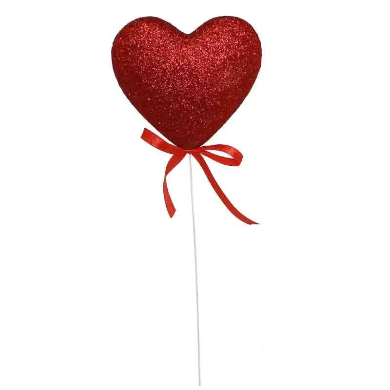 set 4 cuori polistirolo con stand 68331 5 x 5 cm