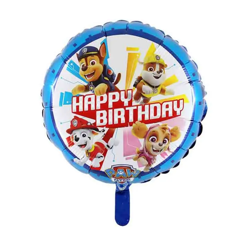 Palloncino paw patrol haapy birthday 18046 45 cm