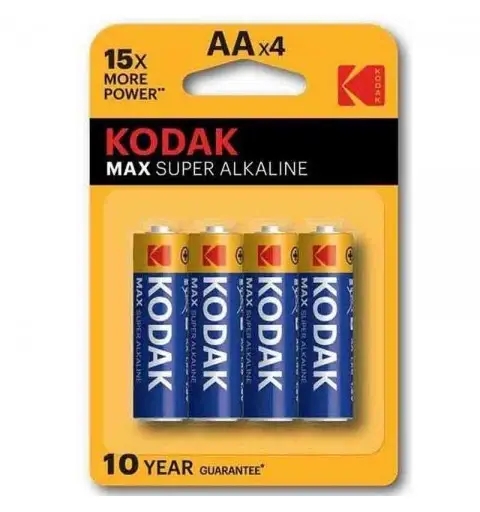 Kodak Max super alkaline AAx4 - Pila Stilo-Blister Da 4 Pezzi 30952867