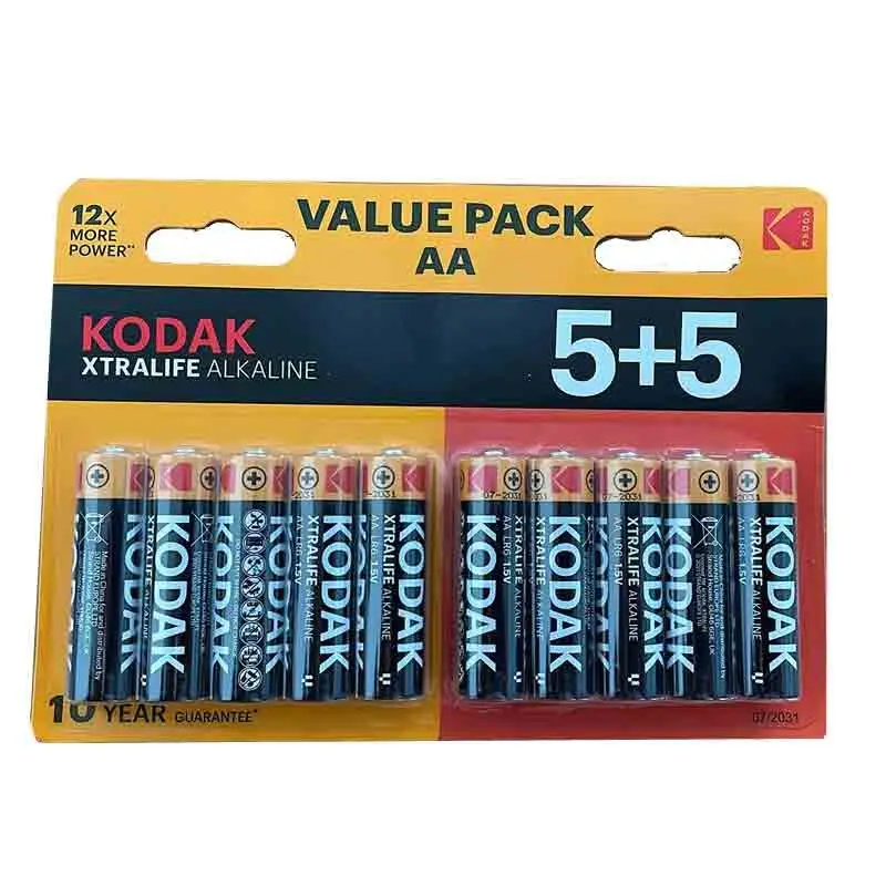 kodak pila alcalina xtralife AA lr6 – blister 5+5 stilo 30423459