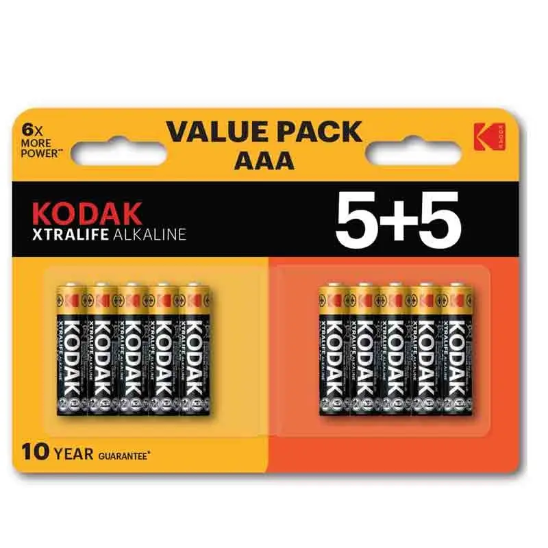 kodak pila alcalina xtralife AAA lr6 – blister 5+5 30423466 mini stilo