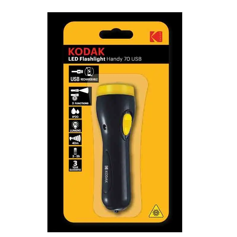 torcia led ricaricabile flashlight handy 70 usb con cavo 30421929