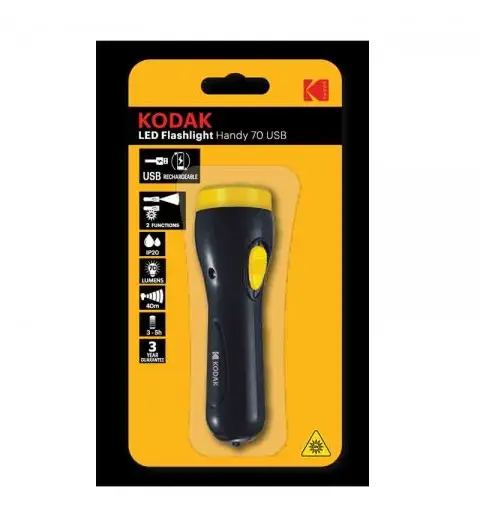 torcia led ricaricabile flashlight handy 70 usb con cavo 30421929