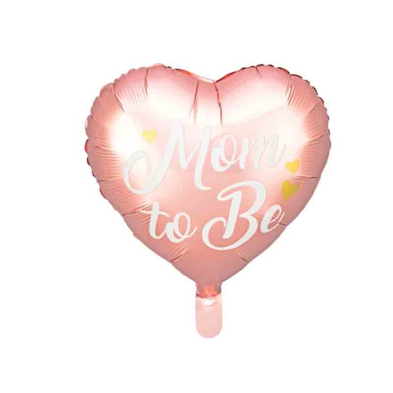 Palloncino foil cuore Mom to Be 35cm rosa FB92-081