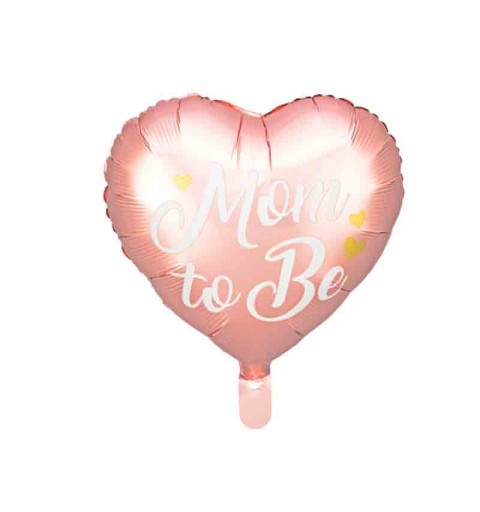 Palloncino foil cuore Mom to Be 35cm rosa FB92-081