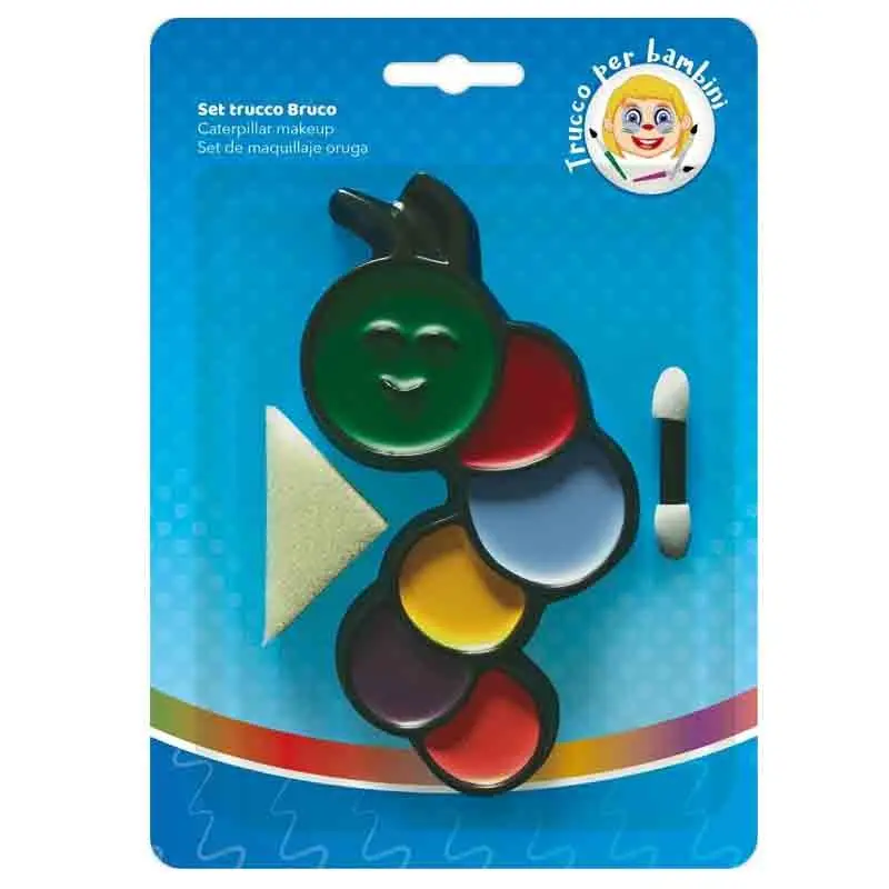 set trucco festa per il viso bambini bruco 35624