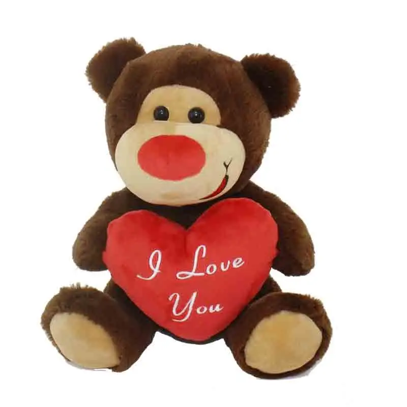 Orsetto in peluche con cuore 25 cm 68416