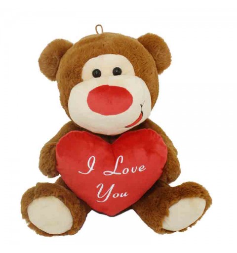 orsetto in peluche con cuore 35 cm 68423