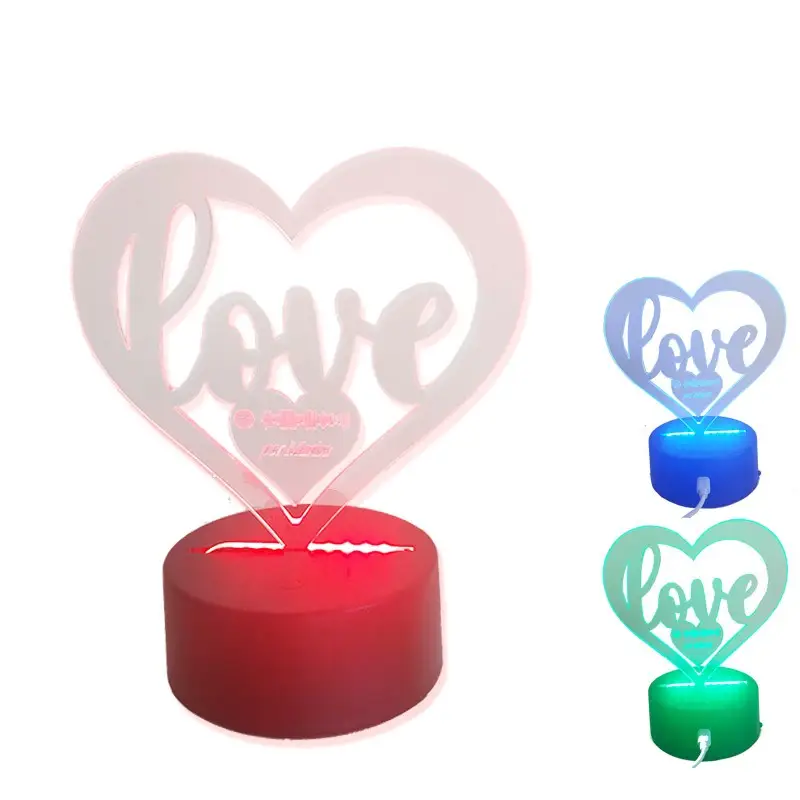 lampada usb personalizzabile con codice spotify scansionabile cuore love