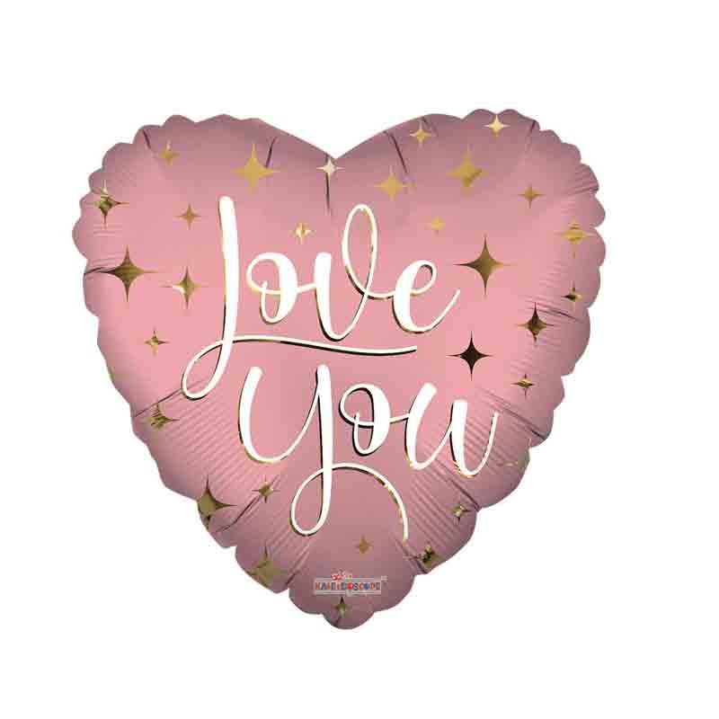 palloncino foil Love You Stellato Cuore rosa 18 43 cm 16452-18/01