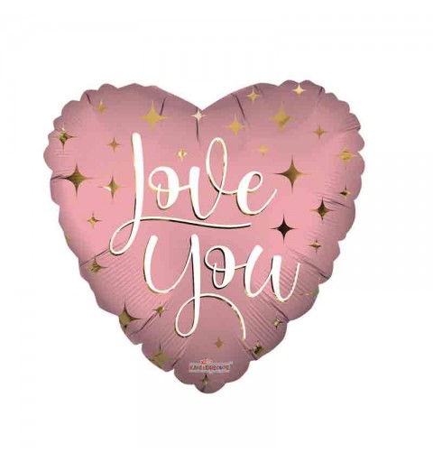 palloncino foil Love You Stellato Cuore rosa 18 43 cm 16452-18/01