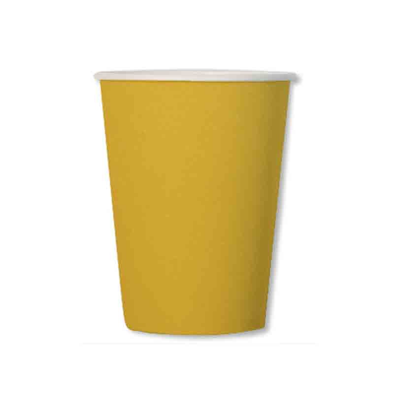 8 bicchieri cc.250 in carta compostabile giallo 06KUD