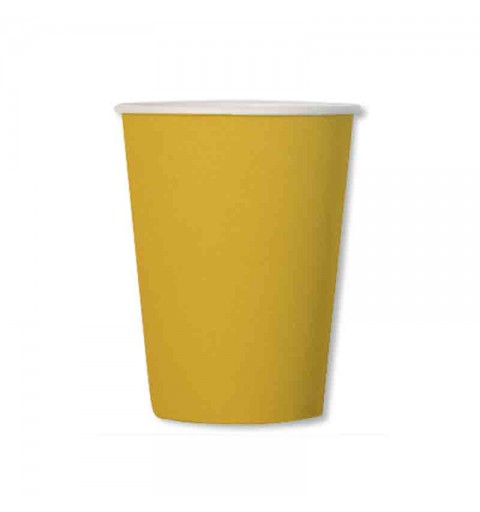 8 bicchieri cc.250 in carta compostabile giallo 06KUD