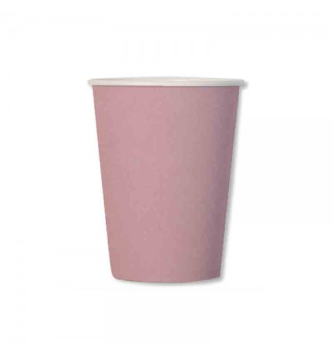 8 bicchieri cc.250 in carta compostabile rosa quarzo 06KTQO