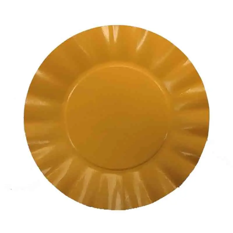 8 Piatti dessert in carta compostabile 21 cm giallo 343KUD