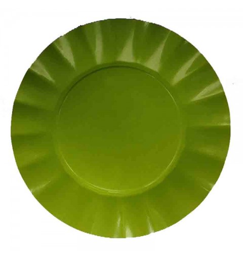 8 Piatti in carta compostabile 24,5 cm verde lime 341KTL
