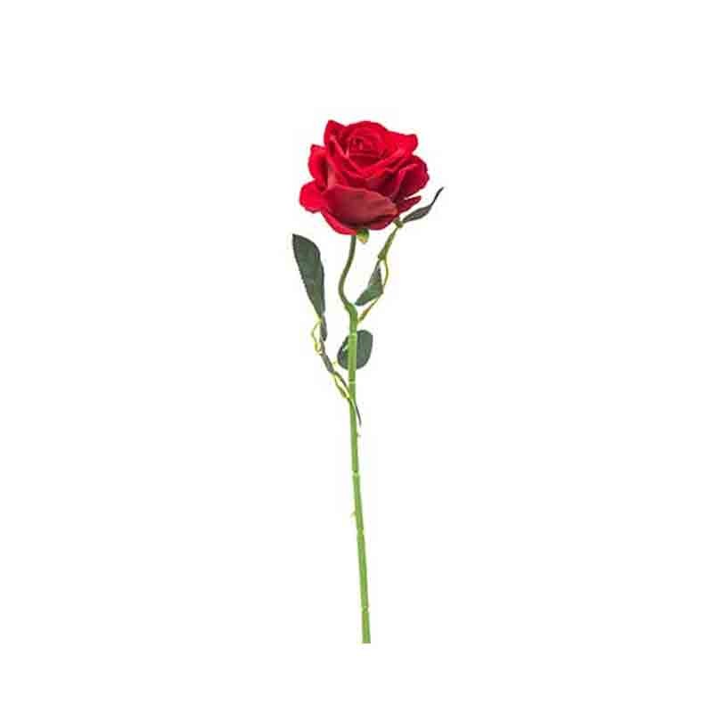 rosa artificiale in velluto rosso 51 cm A22694/R