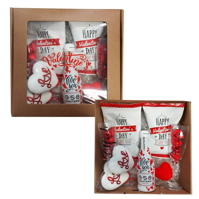 SCATOLA SAN VALENTINO BRINDISI CON PATATINE E NOMI PERSONALIZZABILI
