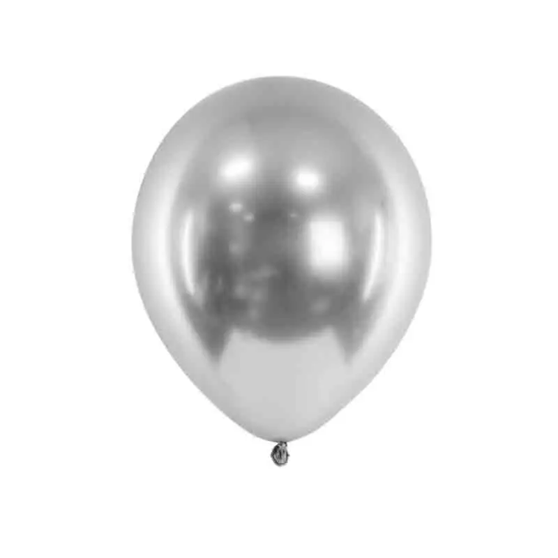 10 Palloncini lucidi 30 cm argento CHB1-018-10
