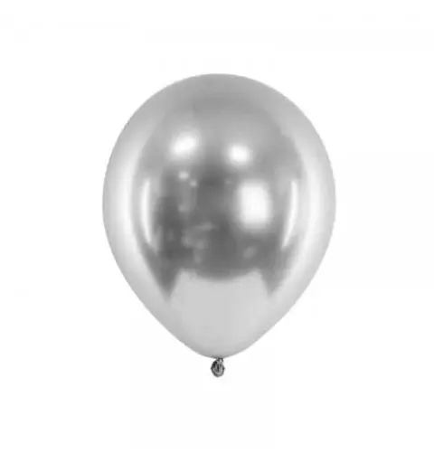 10 Palloncini lucidi 30 cm argento CHB1-018-10