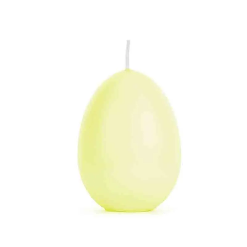 Candela a uovo giallo chiaro 10 cm SO2-084J
